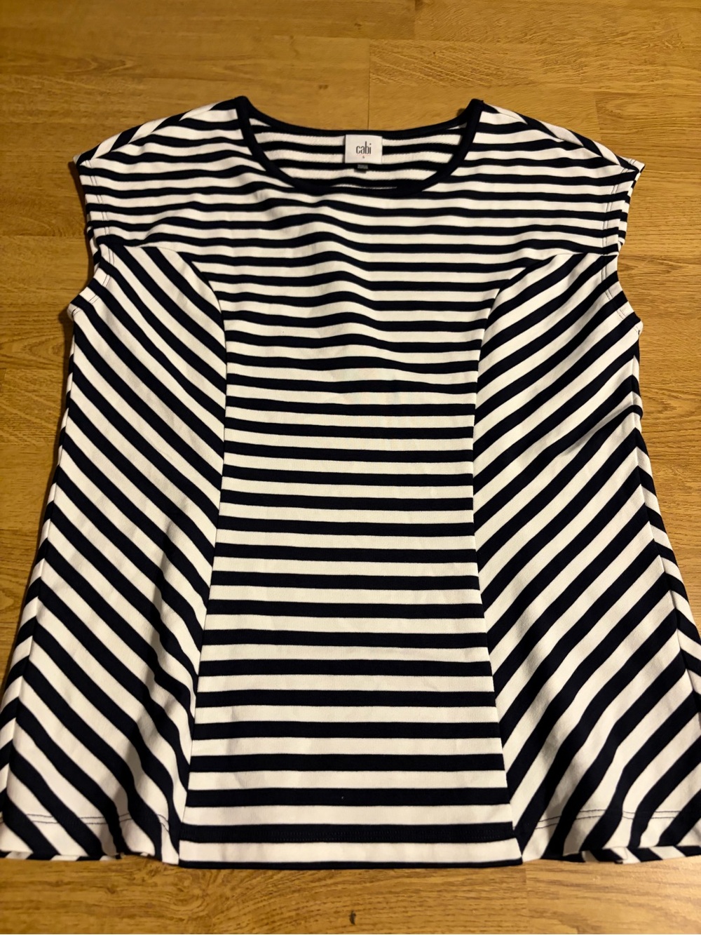 CAbi Navy  and White Striped Cap Sleeve Tank- NWOt, small